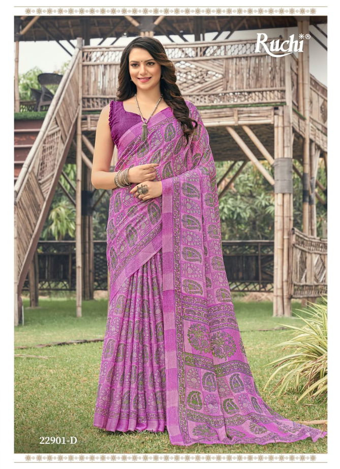 Aahana By Ruchi Printed Daily Wear Sarees Catalog